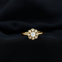 Certified Lab Grown Diamond Flower Promise Ring For Women