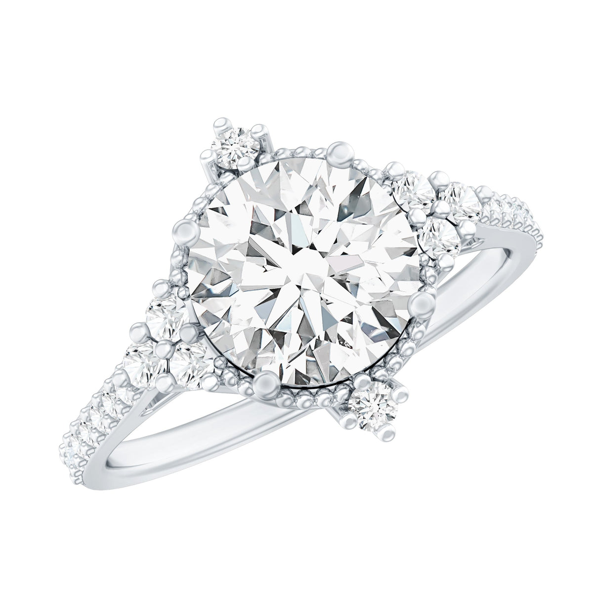 8 mm Lab Grown Diamond Vintage Inspired Engagement Ring