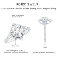 8 mm Lab Grown Diamond Vintage Inspired Engagement Ring