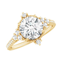8 mm Lab Grown Diamond Vintage Inspired Engagement Ring