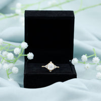 8 mm Lab Grown Diamond Vintage Inspired Engagement Ring