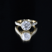 Certified Bezel Set Lab Grown Diamond Engagement Ring With Side Stones