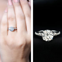Certified 2 Carat Lab Grown Diamond Simple Engagement Ring