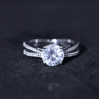 Certified 8 mm Lab Grown Diamond Split Shank Engagement Ring
