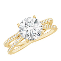 Certified 8 mm Lab Grown Diamond Split Shank Engagement Ring