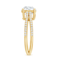 Certified 8 mm Lab Grown Diamond Split Shank Engagement Ring