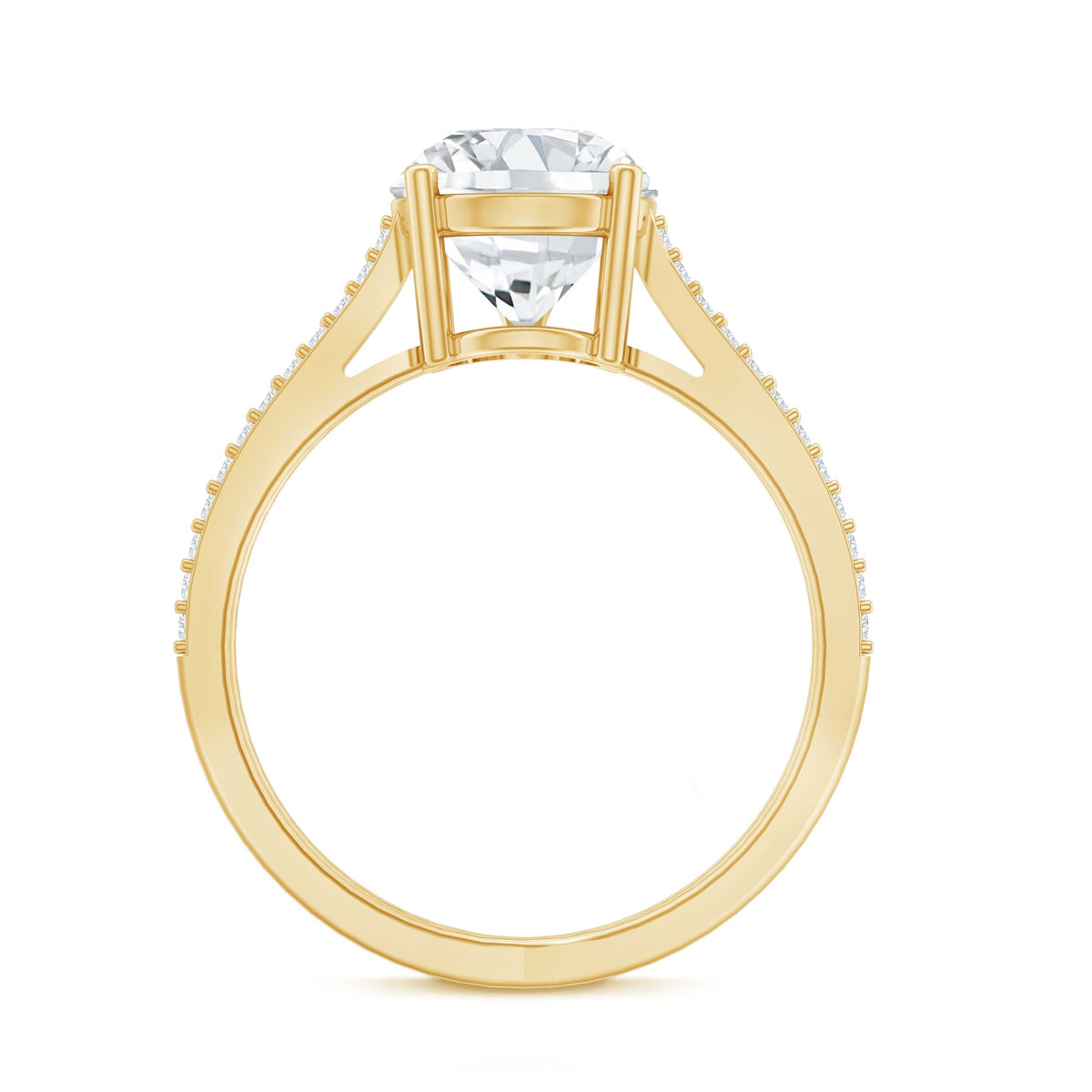 Certified 8 mm Lab Grown Diamond Split Shank Engagement Ring