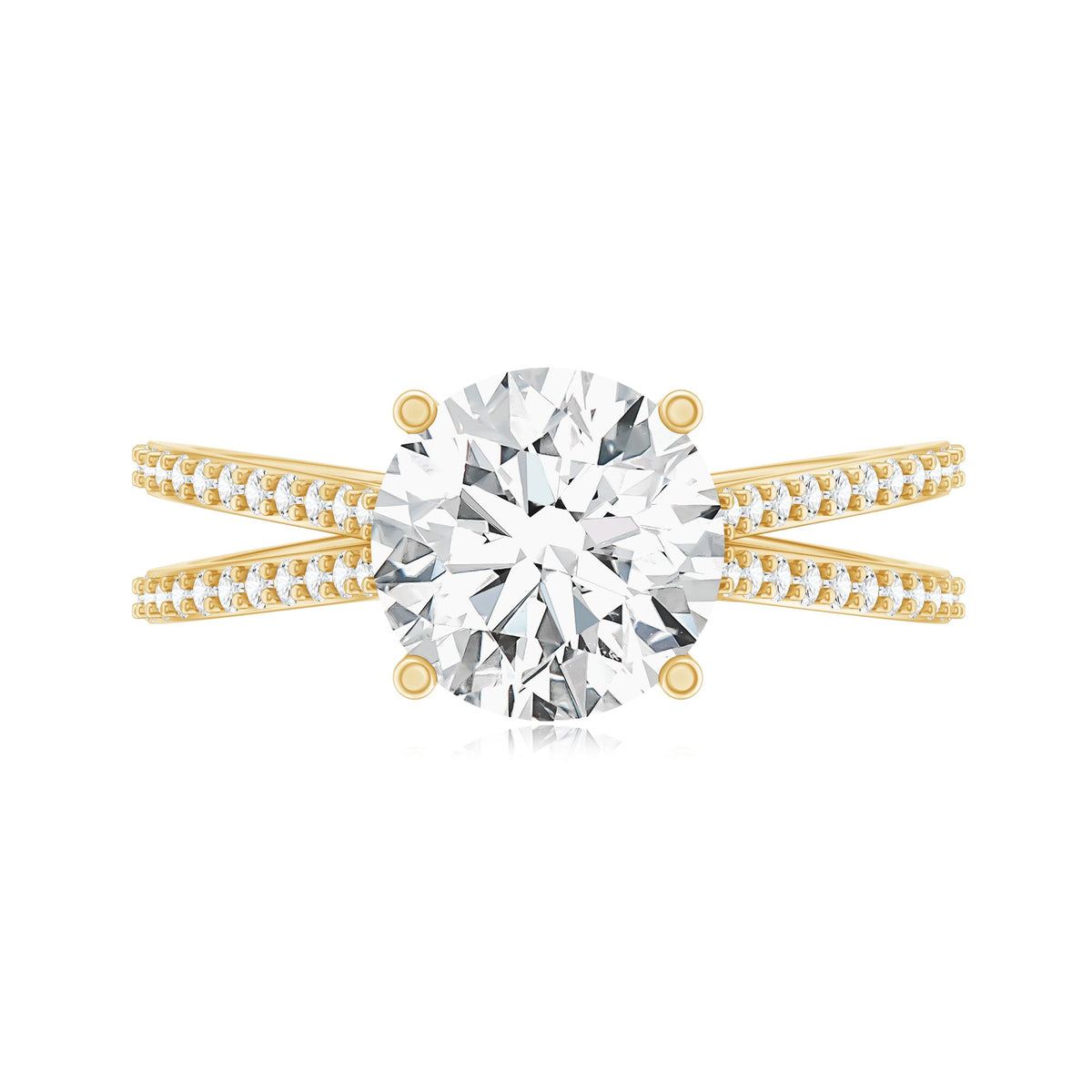 Certified 8 mm Lab Grown Diamond Split Shank Engagement Ring