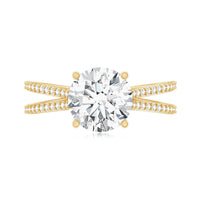 Certified 8 mm Lab Grown Diamond Split Shank Engagement Ring