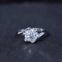 2 Carat Lab Grown Diamond Vintage Floral Engagement Ring