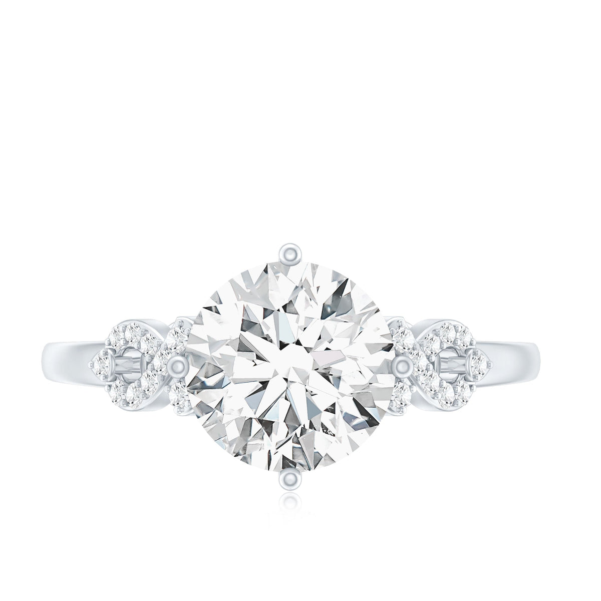 Certified 2 Carat Lab Grown Diamond Solitaire Engagement Ring