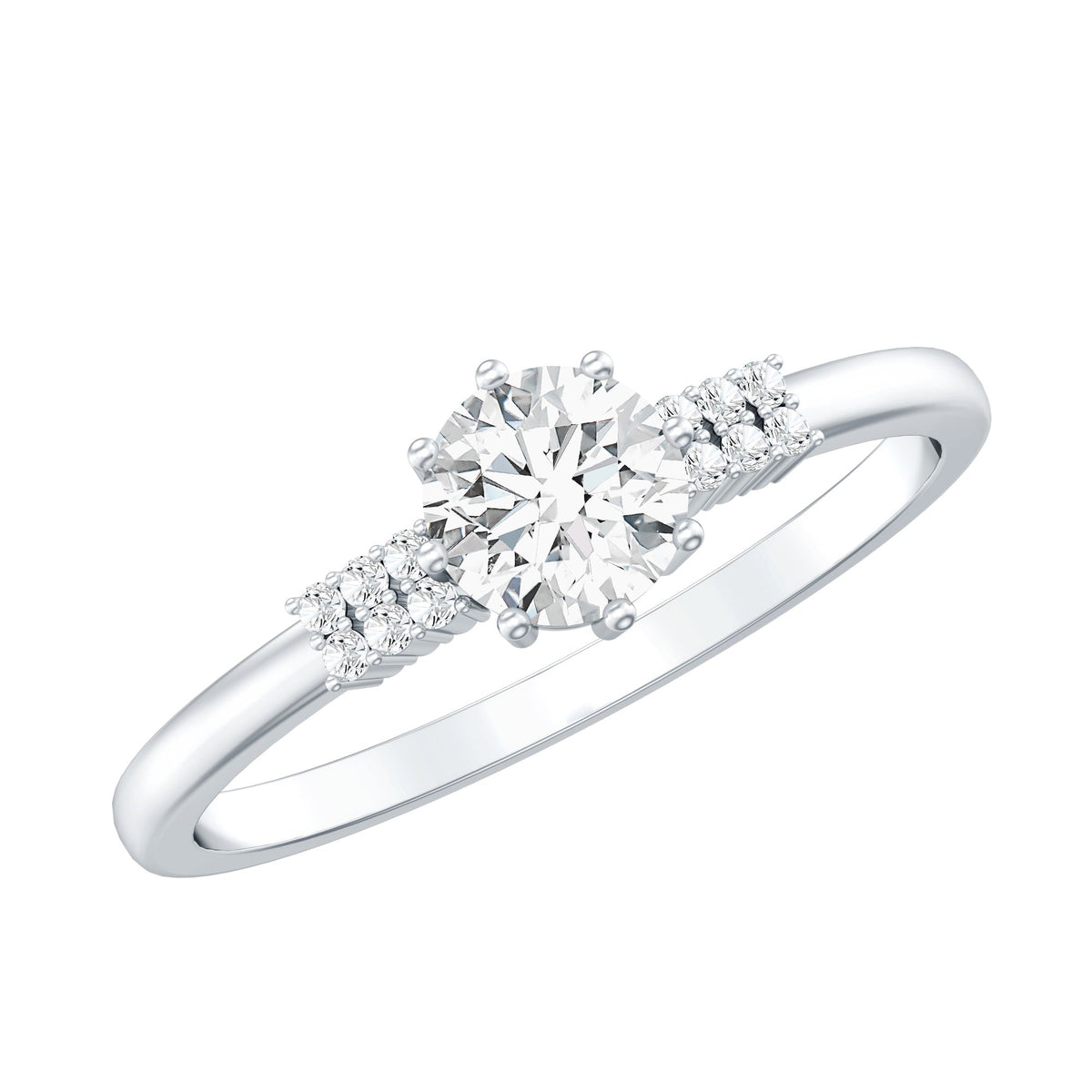 Certified 0.4 Carat Lab Grown Diamond Solitaire Promise Ring