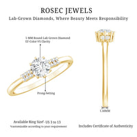 Certified 0.4 Carat Lab Grown Diamond Solitaire Promise Ring