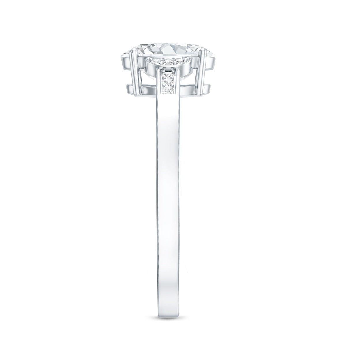 Certified 6X8 MM Oval Lab Grown Diamond Solitaire Engagement Ring