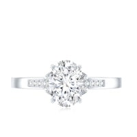 Certified 6X8 MM Oval Lab Grown Diamond Solitaire Engagement Ring