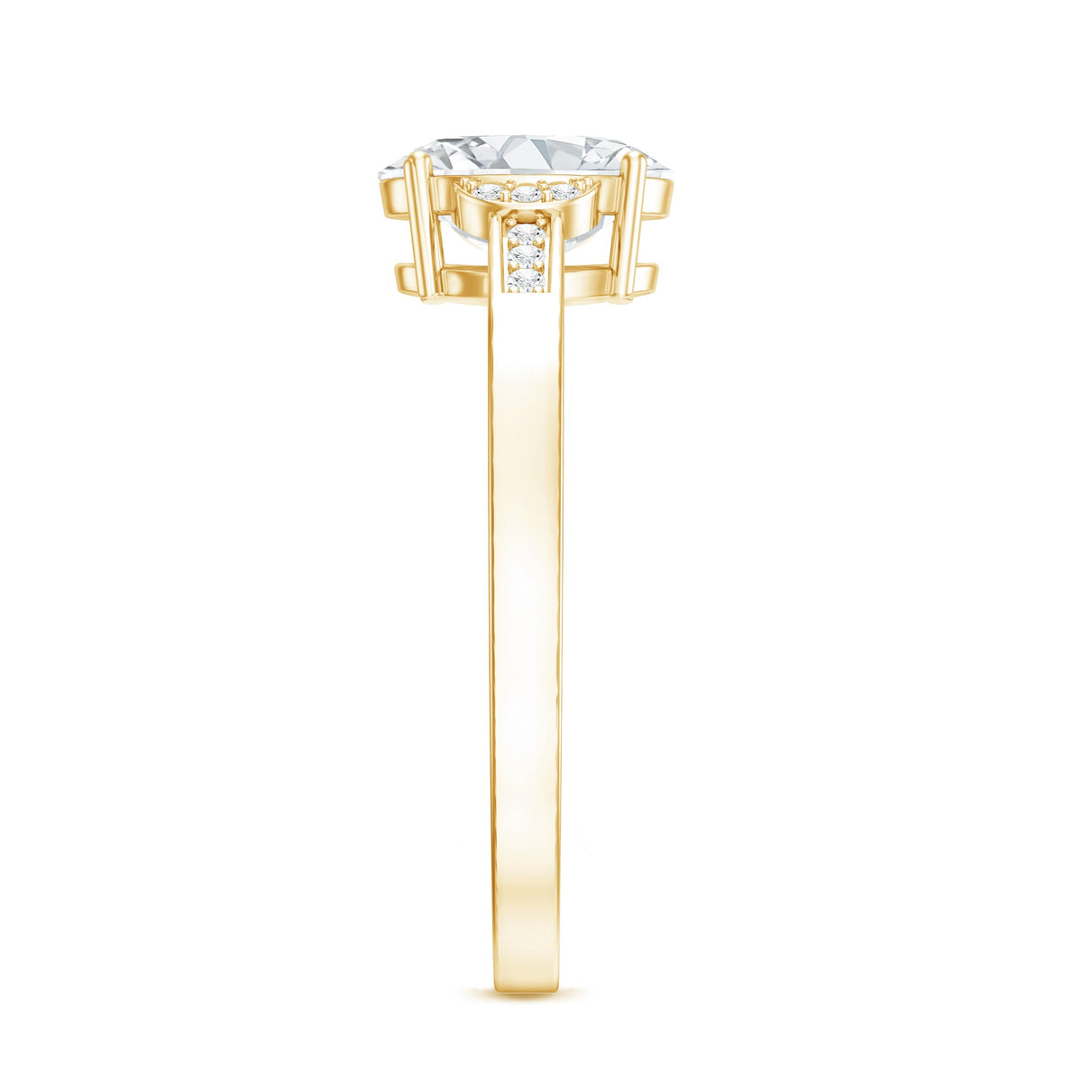 Certified 6X8 MM Oval Lab Grown Diamond Solitaire Engagement Ring