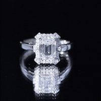 Certified 1.8 Carat Lab Grown Diamond Emerald Cut Engagement Ring