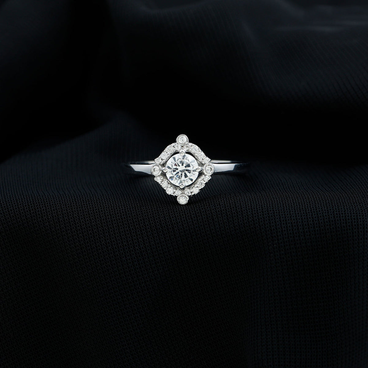 Certified 5 MM Lab Grown Diamond Unique Engagement Ring