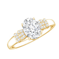 Certified 6X8 MM Oval Lab Grown Diamond Designer Engagement Ring