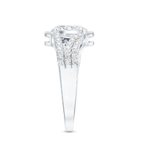 Certified 6X8 MM Oval Lab Grown Diamond Split Shank Engagement Ring