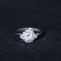Certified 1 Carat Lab Grown Diamond Halo Engagement Ring