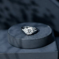 Certified 8 MM Lab Grown Diamond Unique Engagement Ring