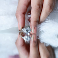 Certified 8 MM Lab Grown Diamond Unique Engagement Ring