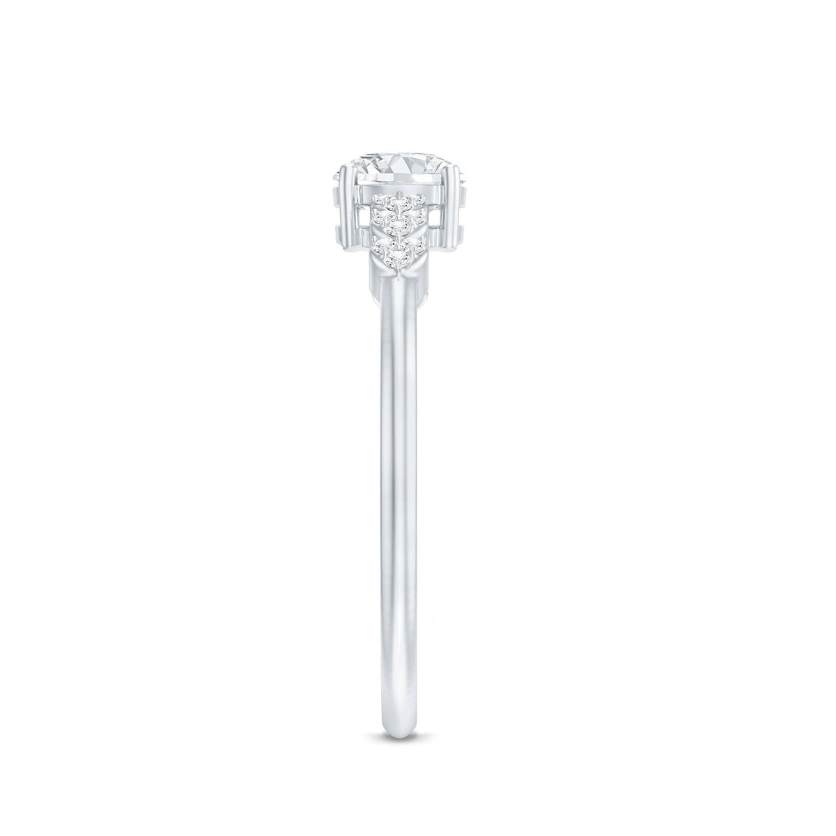 Certified 5 MM Lab Grown Diamond Designer Engagement Ring