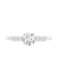 Certified 5 MM Lab Grown Diamond Designer Engagement Ring
