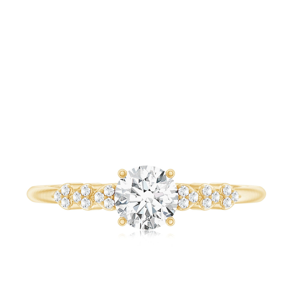 Certified 5 MM Lab Grown Diamond Designer Engagement Ring