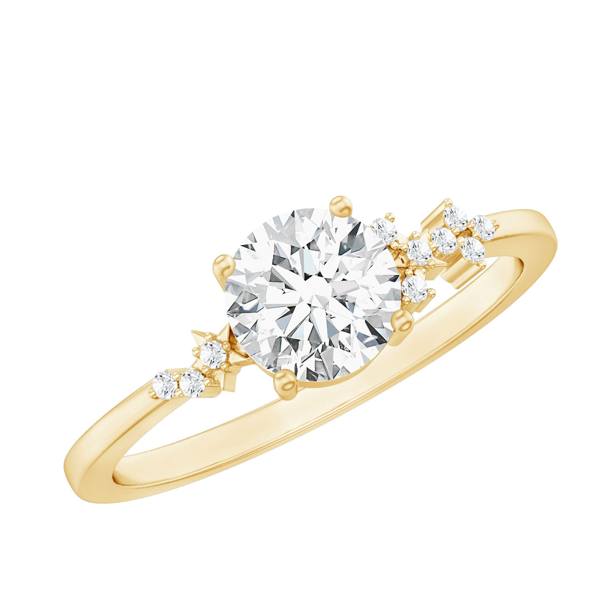 6 MM Lab Grown Diamond Solitaire Engagement Ring
