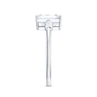 Lab Grown Diamond Emerald Cut Designer Engagement Ring