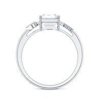 Lab Grown Diamond Emerald Cut Designer Engagement Ring