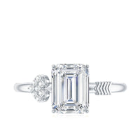 Lab Grown Diamond Emerald Cut Designer Engagement Ring