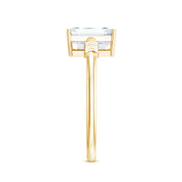Lab Grown Diamond Emerald Cut Designer Engagement Ring