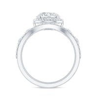 Certified Lab Grown Diamond Solitaire Bridal Ring Set With Enhancer
