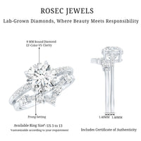 Certified Lab Grown Diamond Bridal Ring Set For Women