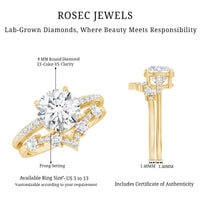 Certified Lab Grown Diamond Bridal Ring Set For Women