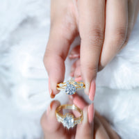 Certified Lab Grown Diamond Bridal Ring Set For Women