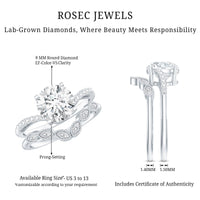Certified Lab Grown Diamond Engagement Ring With Ring Guard
