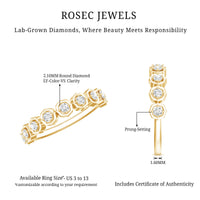 Certified Lab Grown Diamond Half Eternity Anniversary Ring