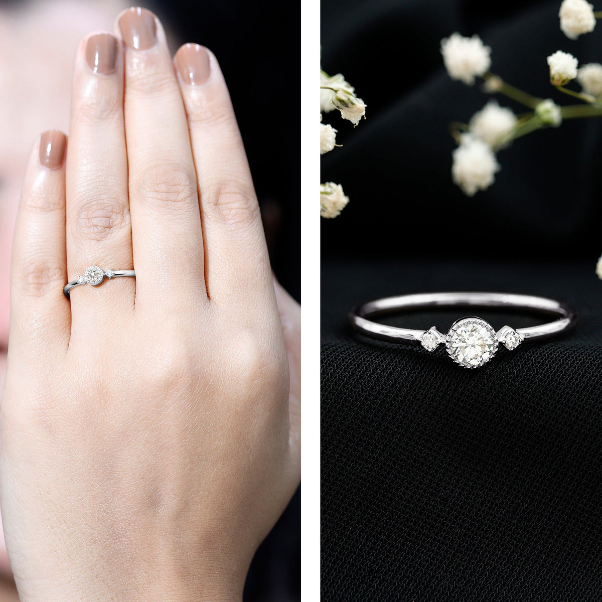 Certified Lab Grown Diamond Solitaire Promise Ring