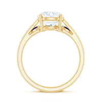 Certified Lab Grown Diamond Designer Engagement Ring Set With Sapphire