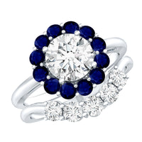 Certified 7 MM Lab Grown Diamond Engagement Ring with Enhancer