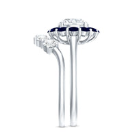 Certified 7 MM Lab Grown Diamond Engagement Ring with Enhancer