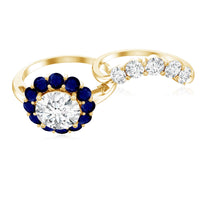 Certified 7 MM Lab Grown Diamond Engagement Ring with Enhancer