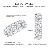 Certified Lab Grown Diamond Heart Eternity Band Ring