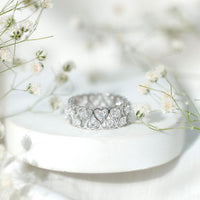 Certified Lab Grown Diamond Heart Eternity Band Ring