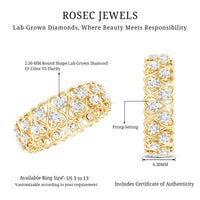 Certified Lab Grown Diamond Heart Eternity Band Ring