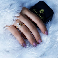 Certified Lab Grown Diamond Flower Wrap Engagement Ring